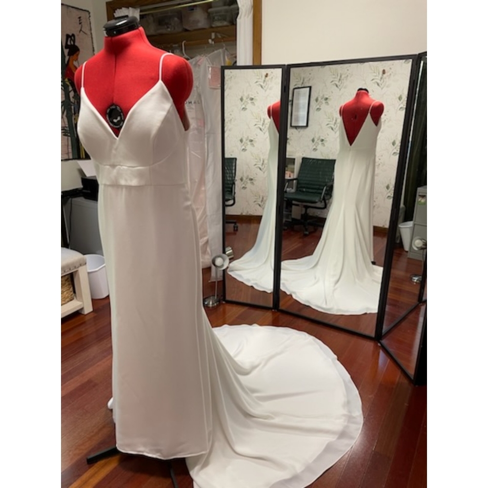 Mikaella 2261 Crepe Wedding Dress 14 Ivory